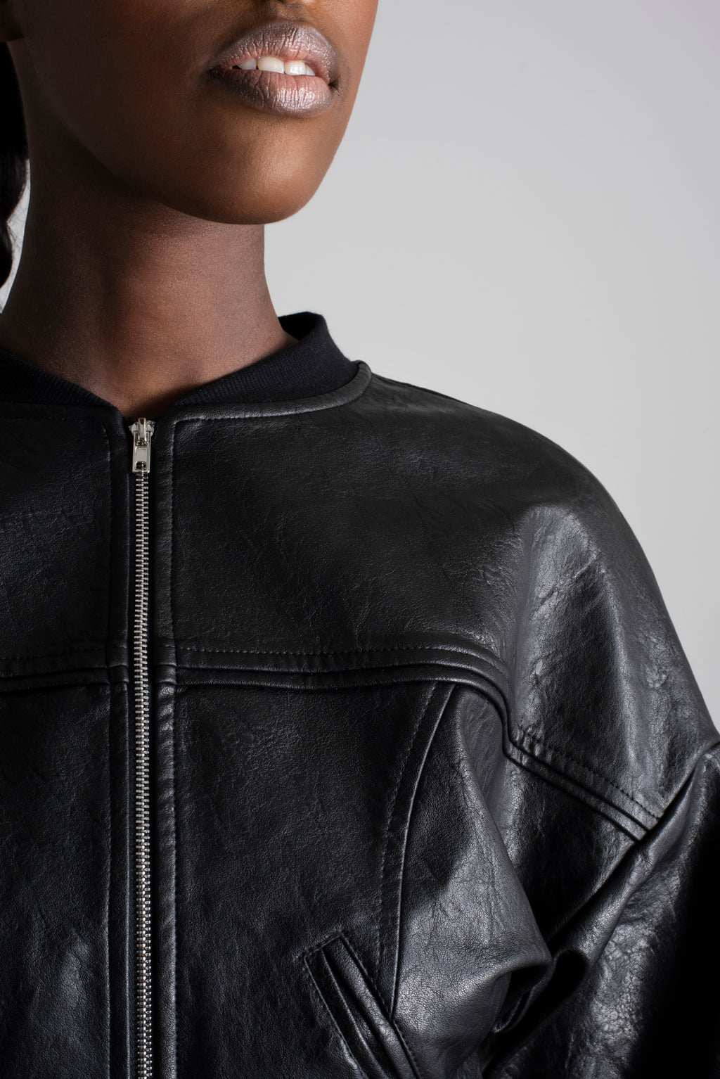 Onyx Black Leather Jacket image 4