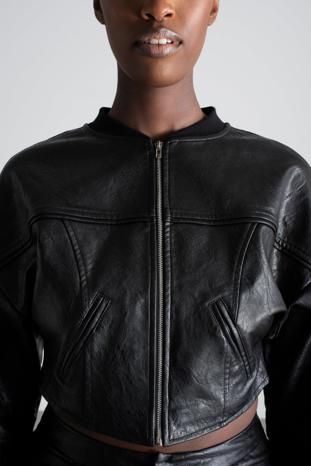 Onyx Black Leather Jacket image 0