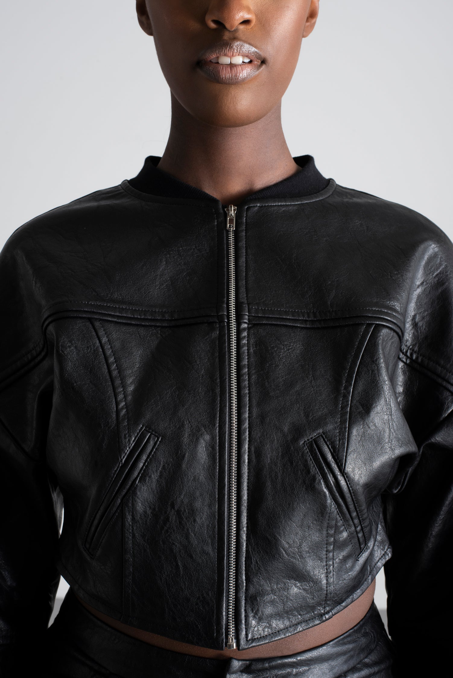 Onyx Black Leather Jacket image 0
