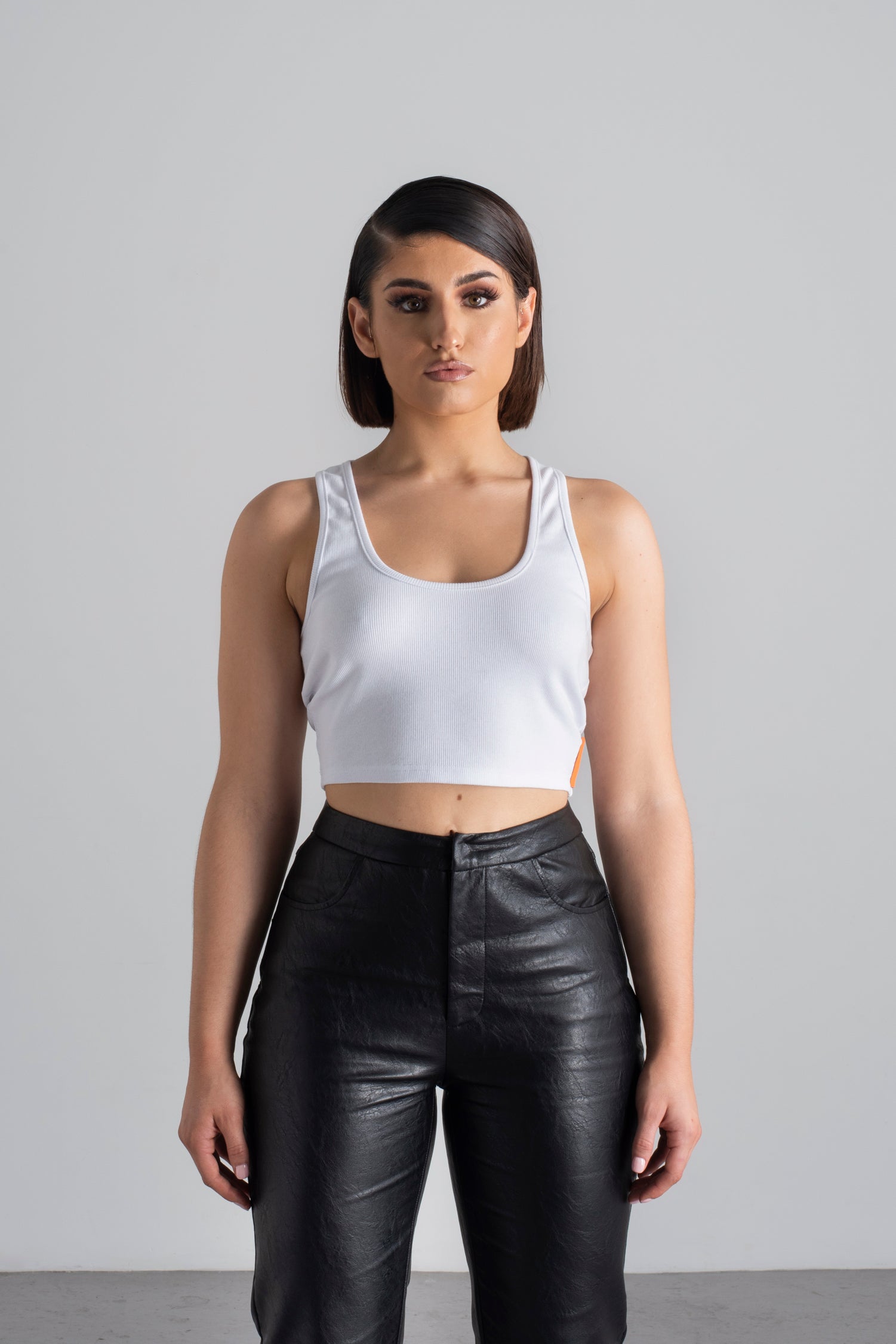 Cultrsvn Tagged White Crop Top image 0