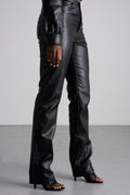 Onyx Black Leather Trousers image 0