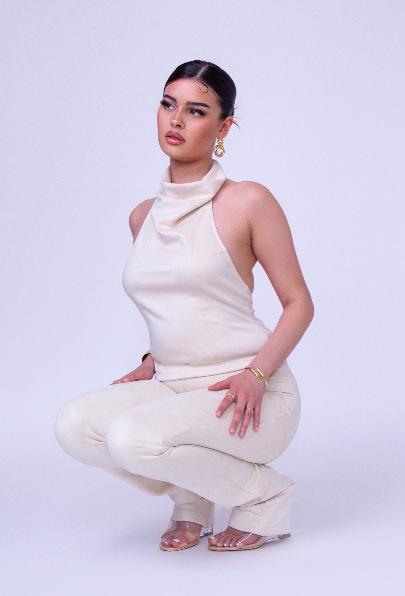 YURI STRETCH SUEDE SET