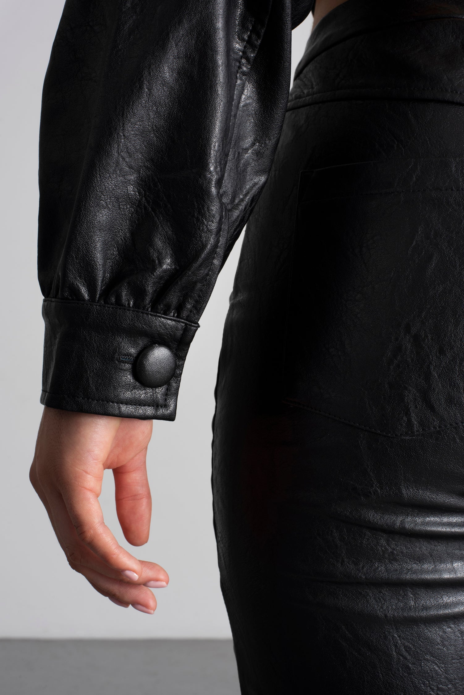 Onyx Black Leather Jacket image 3