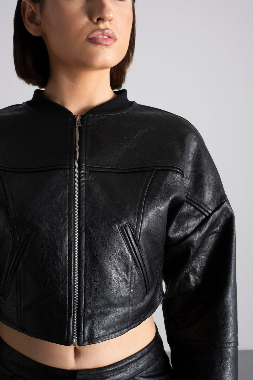 Onyx Black Leather Jacket image 2